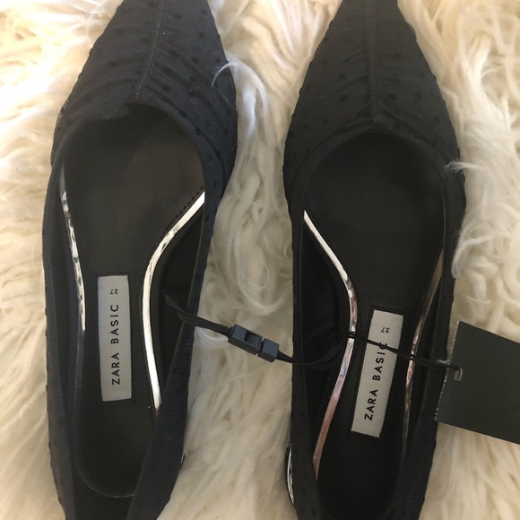 ZARA diamond studded heel with lace polkadot - Picture 4 of 5